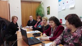 Анна Лопаткина, Сергей Воронцов, Виктория Шарапова, Ольга Сахарова, Наталья Вавилова, Елена Аксентьева - слева направо (08.02.2017 г.)