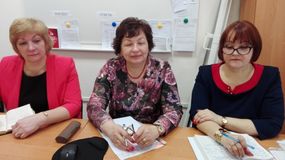 Елена чичуа, Елена Аксентьева, Виктория Шарапова (слева направо) 15.02.2017 г.