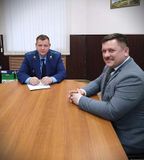 Рабочая встреча Николая Александровича Кострова и прокурора района Алексея Витальевича Скороспелова
