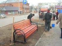 Установка лавок