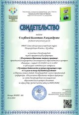 Свидетельство о публикации