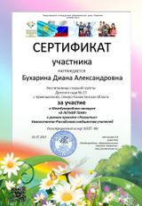 Сертификат участника