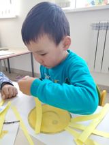 Автор: Жәнет Бекнұр Айдынұлы, Күн көктемгі аппликациясы. Куратор: Исмагулова Раузана. Дата публикации: 29.04.2022
