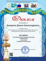 Диплом участнику конкурса