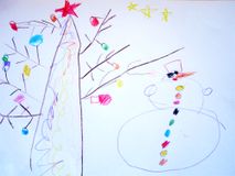 Рисунок "Зима" - Норкова Алиса - 3,5 года