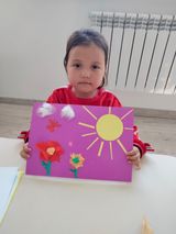 Автор: Аманбекқызы Аяна, Күн көктемгі аппликациясы. Куратор: Исмагулова Раузана. Дата публикации: 29.04.2022