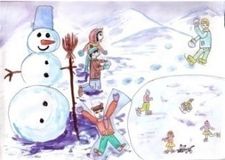 Қайратбекұлы Мерей, ученик 4 а класса, "Зимние забавы"