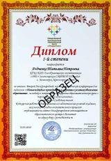 Диплом конференции 1 Место