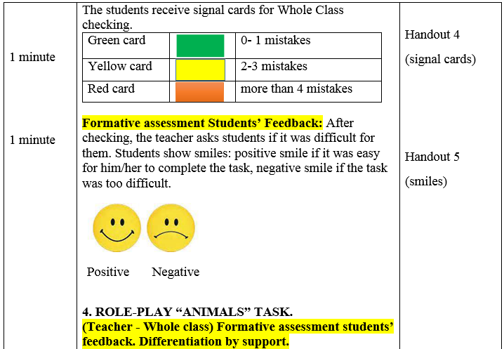 Feedback list