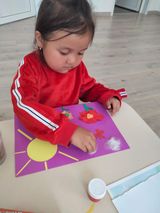 Автор: Аманбекқызы Аяна, Күн көктемгі аппликациясы. Куратор: Исмагулова Раузана. Дата публикации: 29.04.2022