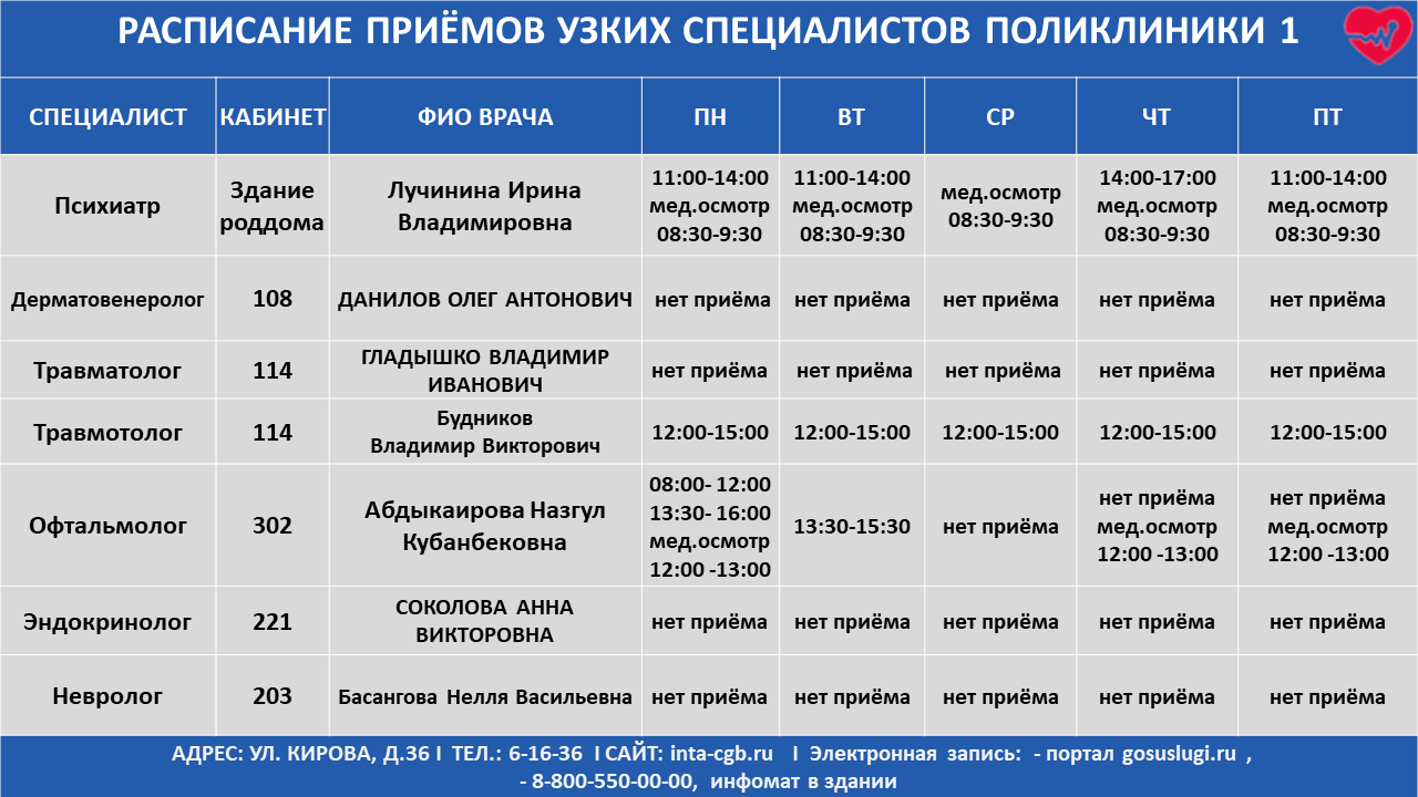 Расписание врачей поликлиника 6 взрослая иркутск юбилейный