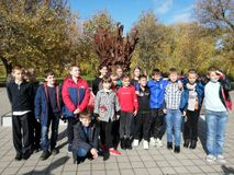 Памятник-скульптура Взрыв  в посёлке Мысхако