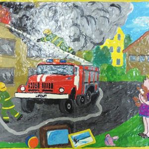 Онлайн-выставка рисунков "Пожарная безопасность глазами детей"