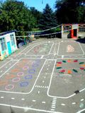 Детская площадка с дорожной разметкой
