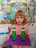 Сибилева Полина, 5 лет, участница творческого конкурса " Защитники Родины моей", посвященного Дню защитников Отечества.