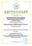 Полшкова А.А. - Сертификат участника мастер-класса