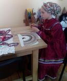 Нагрудное мокшанское украшение из бисера