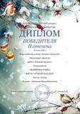 Седойкина Элина - Победитель II степени