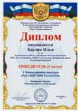 Баулин Илья- 1 место