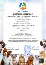 Седойкина Алина - II место