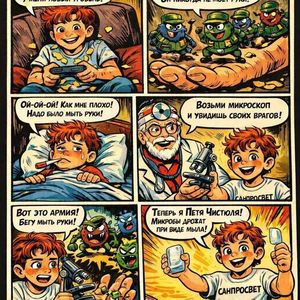 Петя Лентяев против армии микробов!!!