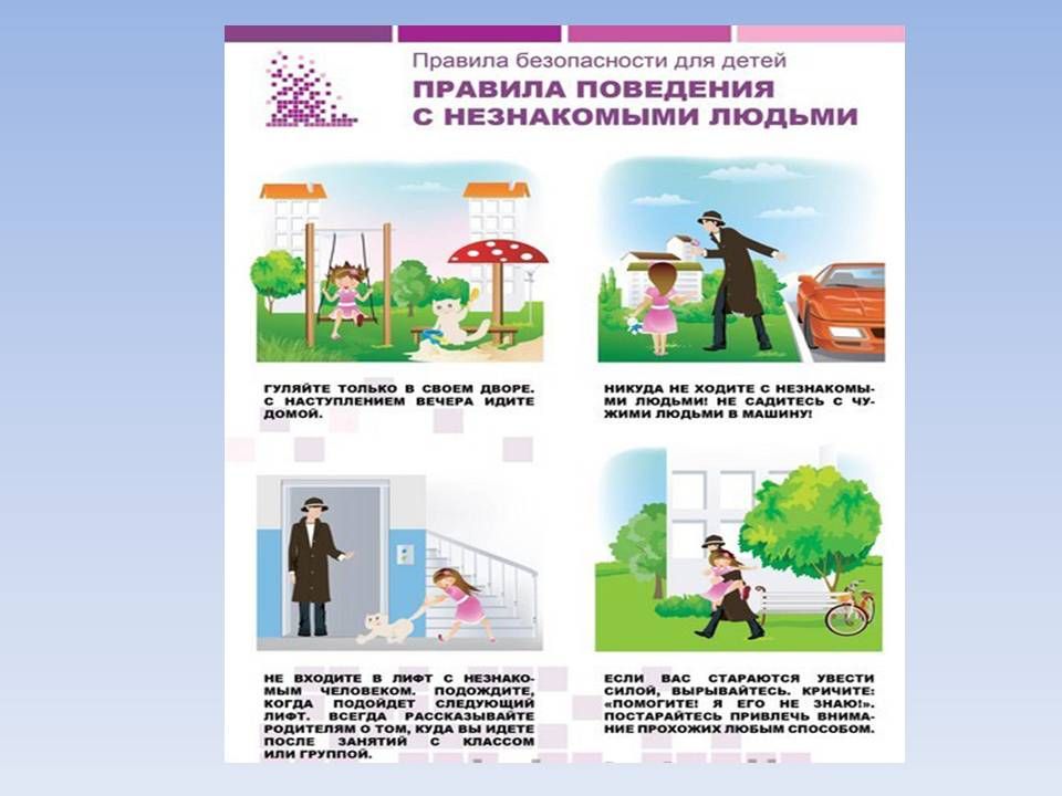 Презентация правила поведения с незнакомыми людьми для школьников