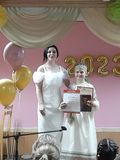Лучший ученик ДШИ 2023 - Куликова Дарья- момент награждения