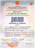 Диплом III степени  Мишарина Никиты 