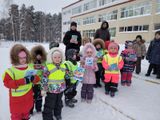 Акция  по  распространению буклетов с целью  профилактики  ДТП.