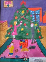 3 место Калетин Михаил, 7л. Украшаем ёлку всей семьёй. БОУ г. Омска СОШ № 50