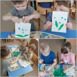 В младшей группе "Звёздочка " прошло занятие по аппликации на тему "Весенние цветочки ".