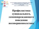 Профилактика суицидального и самоповреждающего поведения несовершеннолетних