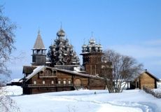 Зимний остров Кижи