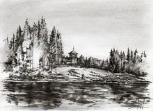 Ильинский погост. Куракина Елена, графика 2015