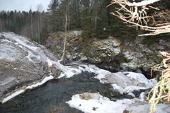 Водопад Кивач зимой