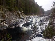 Водопад Кивач зимой