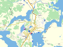 Выпуск сточных вод (№5 на карте) закрыт! Стоки направлены на центральные КОС Сортавала (№8)