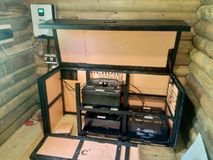 Кордон Новгуда, инвертор и АКБ у утепленном кожухе.