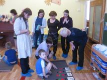 Работа с материалом-монтессори