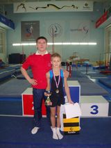 Тренер, Мастер спорта по спортивной гимнастике со своим чемпионом!
