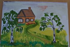 3 место - Максимов Максим, Вот моя деревня, вот мой дом родной, изобразительное искусство, Шараповская СШ, Агафонова Елена Анатольевна, 8 лет