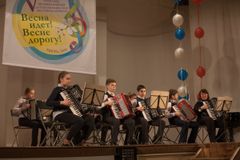 Оркестр баянистов-аккордеонистов на конкурсе в Твери