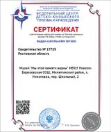Сертификат школьного музея