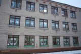 Оформление здания школы к Новому году.