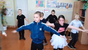Репетиция танца Буратино"